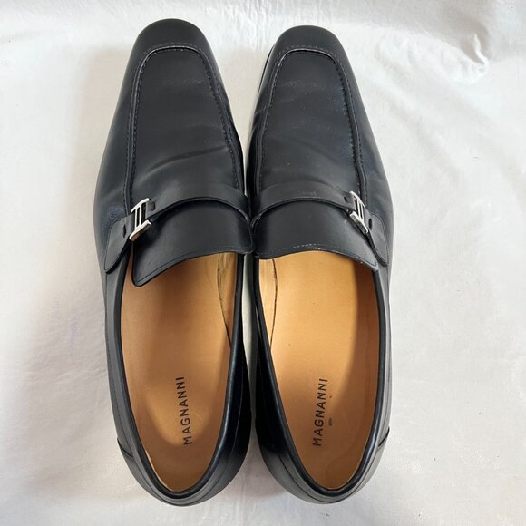 Magnanni slip on shoes Lino Loafer black leather US mens size 15 rubber soles - Picture 5 of 15